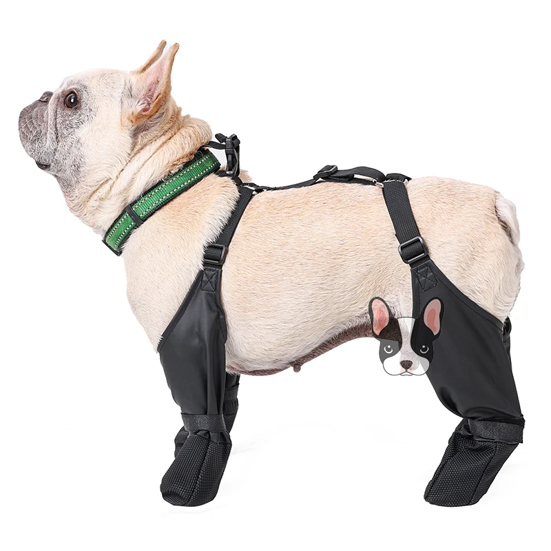 Adjustable Pet Rain Boots With Legging Customized Not Easy Tear Off Long Dog Paw Shoes Socks