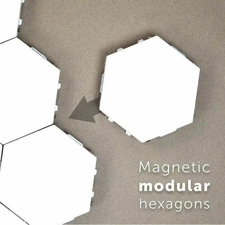 Amazon 6PCS/SET DIY Honeycomb LED Quantum Light Touch Night Lamp Modular Hexagonal Wall lamp