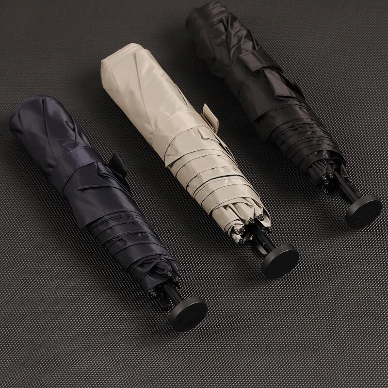 Good Quality Black Coating Sunscreen Super Lightweight Pocket Size Folding Umbrella