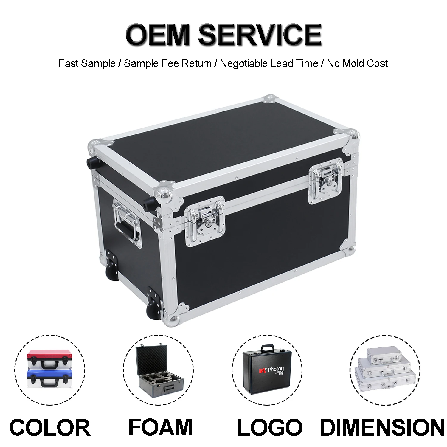 Professional Custom Aluminum Storage Flight Case With Wheels