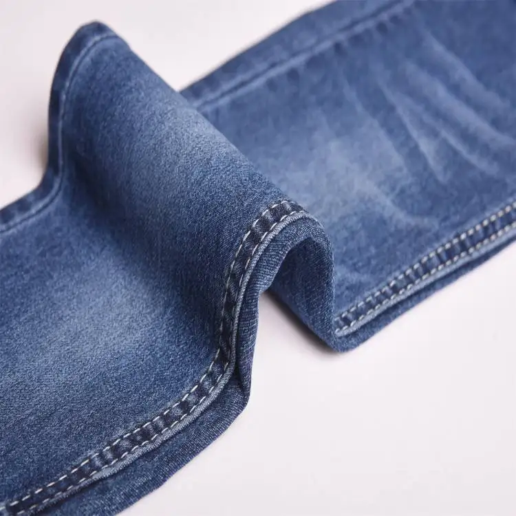 Knitted loop custom denim fabric jean fabric twill stretch denim fabric