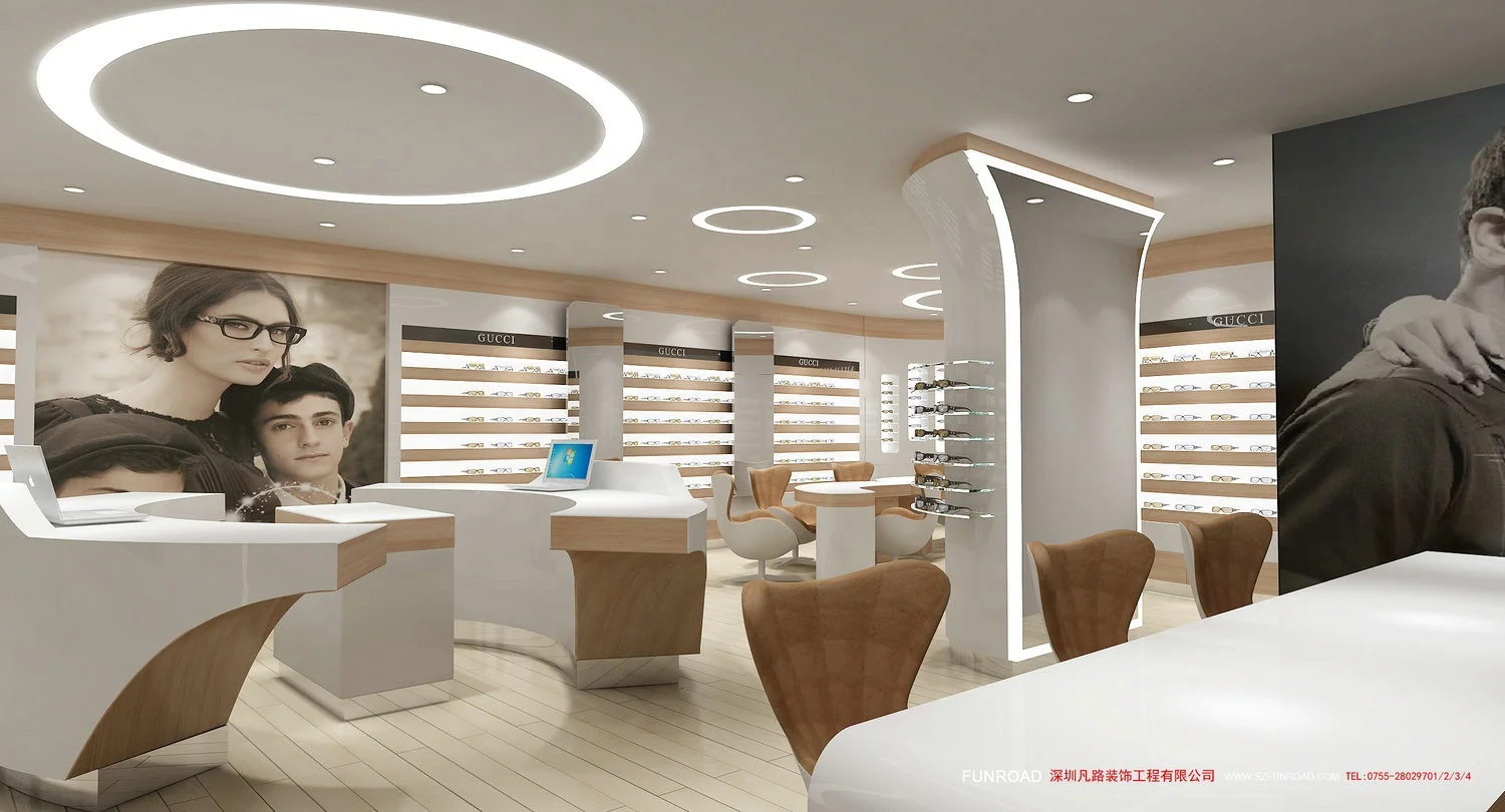 New Optical Store Concept Interior Display Furniture Retail Sunglasses Shop Display Cabinets for Sale