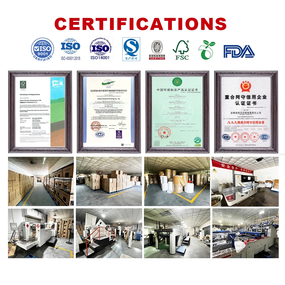 Custom printed logo craft vegetable paperbags supermarket grocery plain brown white kraft hand paper bag without handles