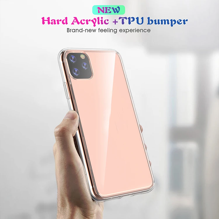 2 in 1 TPU+PC Transparent Case for iPhone 11pro max
