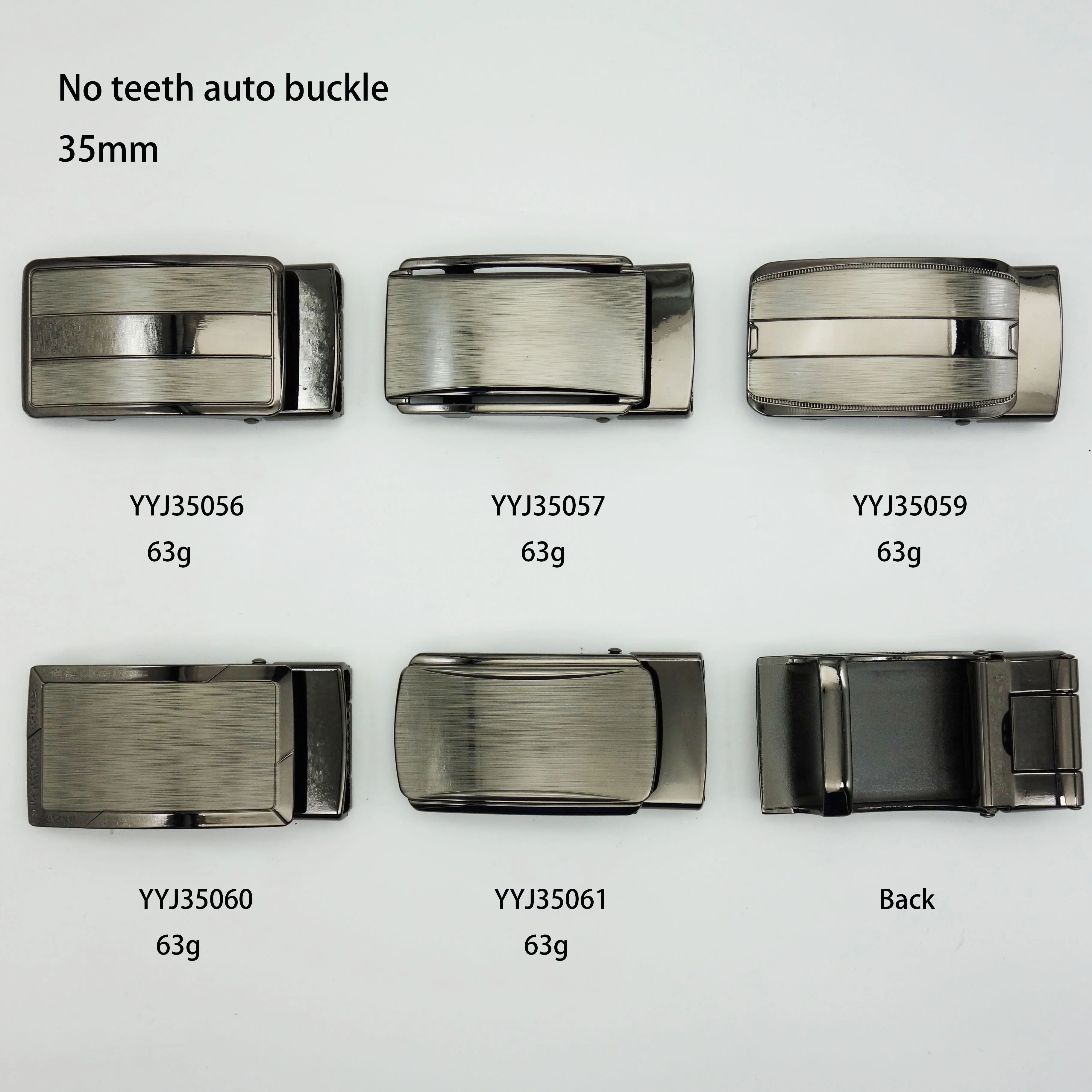 New mens hot -selling automatic belt buckle 35mm no need teeth belt buckle Customized laser logo