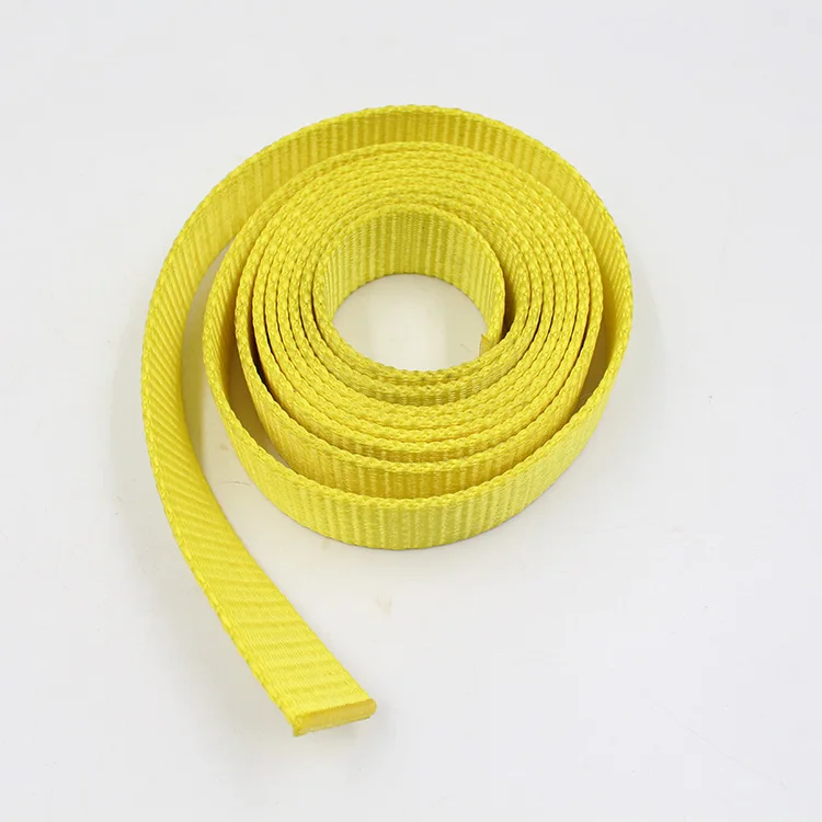 
1m To 20m 100% High Tenacity Polyester Cheap Flat Strap Webbing Tape Fireproof Nylon Webbing With Reinforced Lifting Eyes 