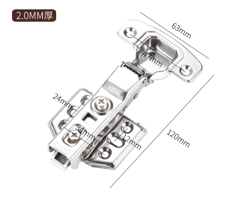 High Quality Kitchen Cabinet Spring Stainless Steel Concealed Folding Self Closing Hinge Hydraulic
