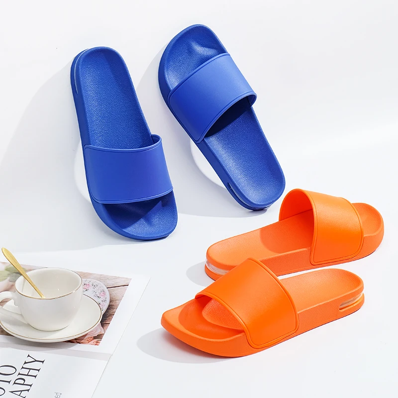 Design Custom Your Brand Supplier Slides Slipper Non Slip Quick-Drying Home Air Cushion Sole Slippers Summer Women Men Slipper