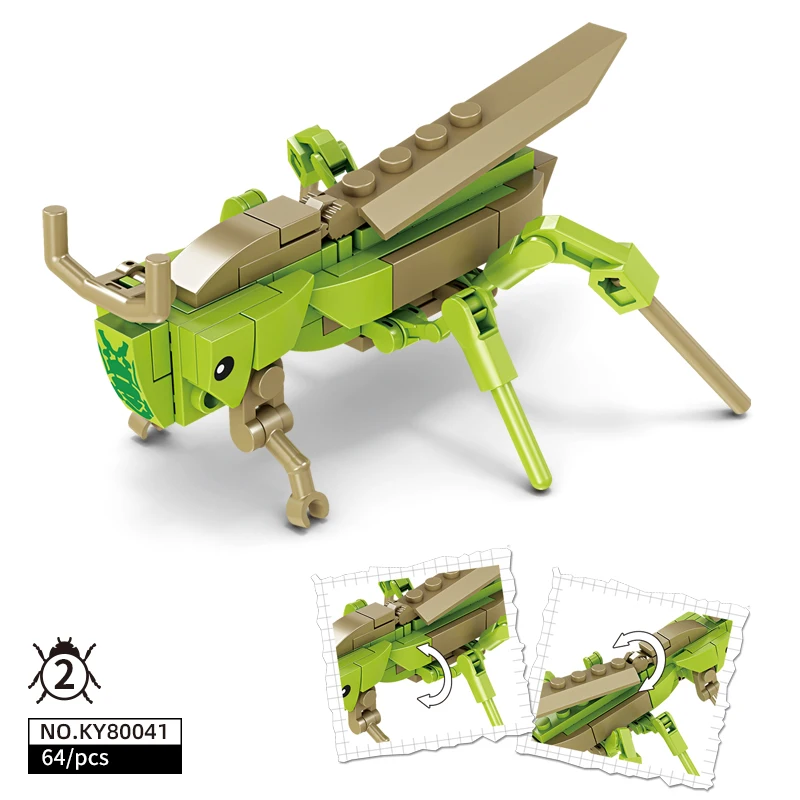 KAZI 80041 Insect Series plastic building block sets children colorful educational toys newly designed DIY animal Blocks toy