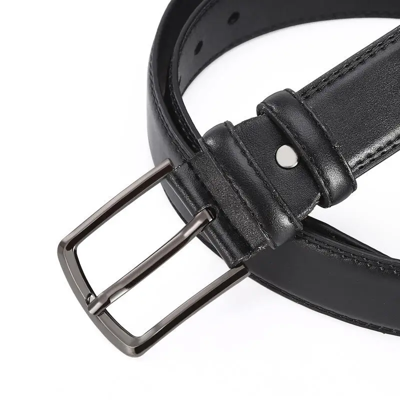 Wholesale Pu Belts Connection With Pin Metal Buckles Black Brown Camel Man Belt