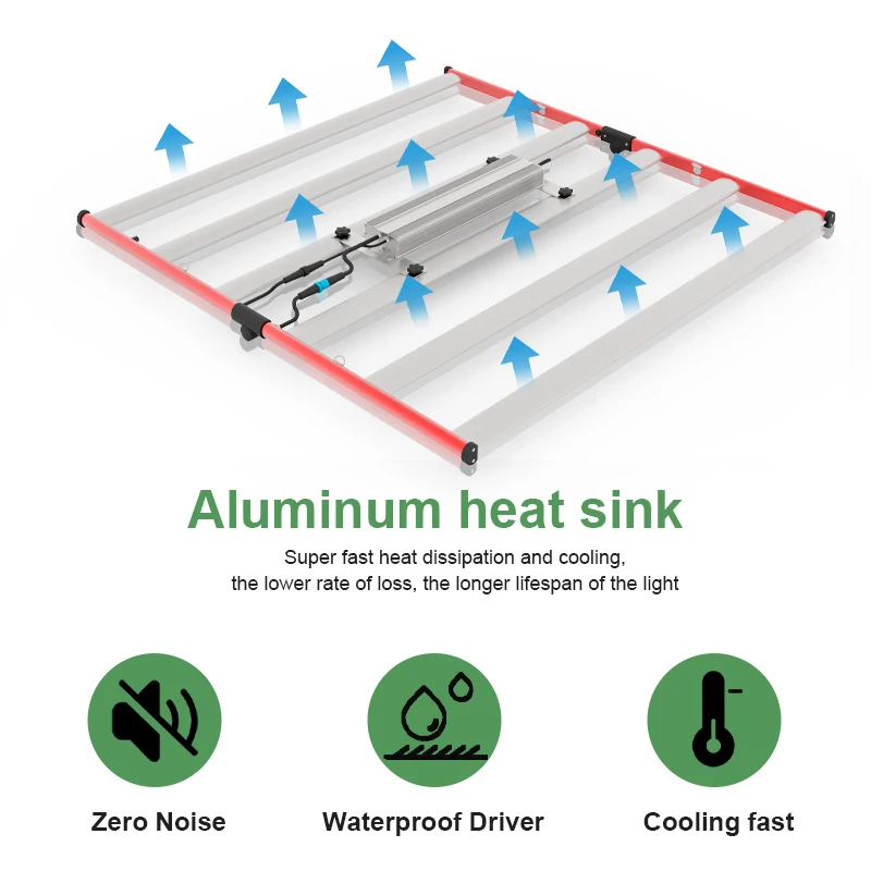 AGLEX Blue Red 600 Watt LED Grow Light for Indoor Plant Full Spectrum Hydroponic Lamp LED Grow Light Bar