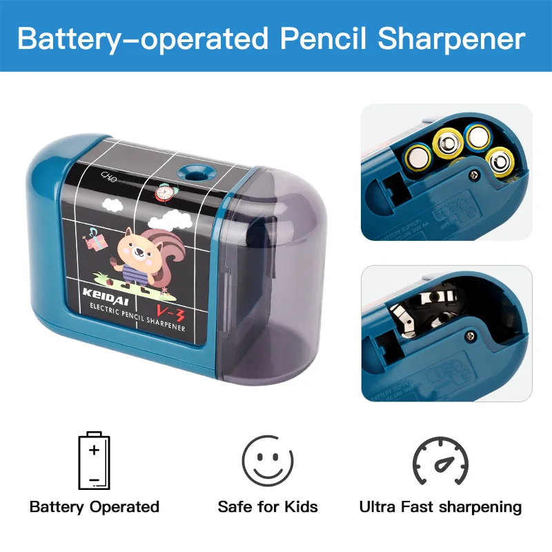 2022 high quality office stationery electric pencil sharpener for kids school supplier