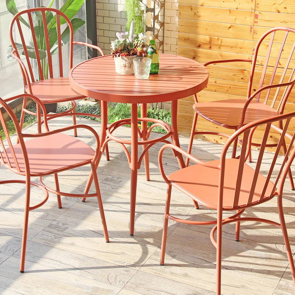 Stackable Colorful Outdoor Furniture Fashion Single Garden Oem Style Packing Modern Metal Chair