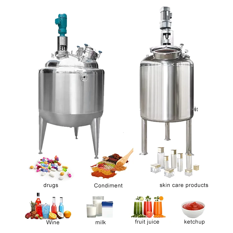 Soap Bar Homogenizer 100 Lt Peanut Butter 1000 Liter Open Top Mixing Tank