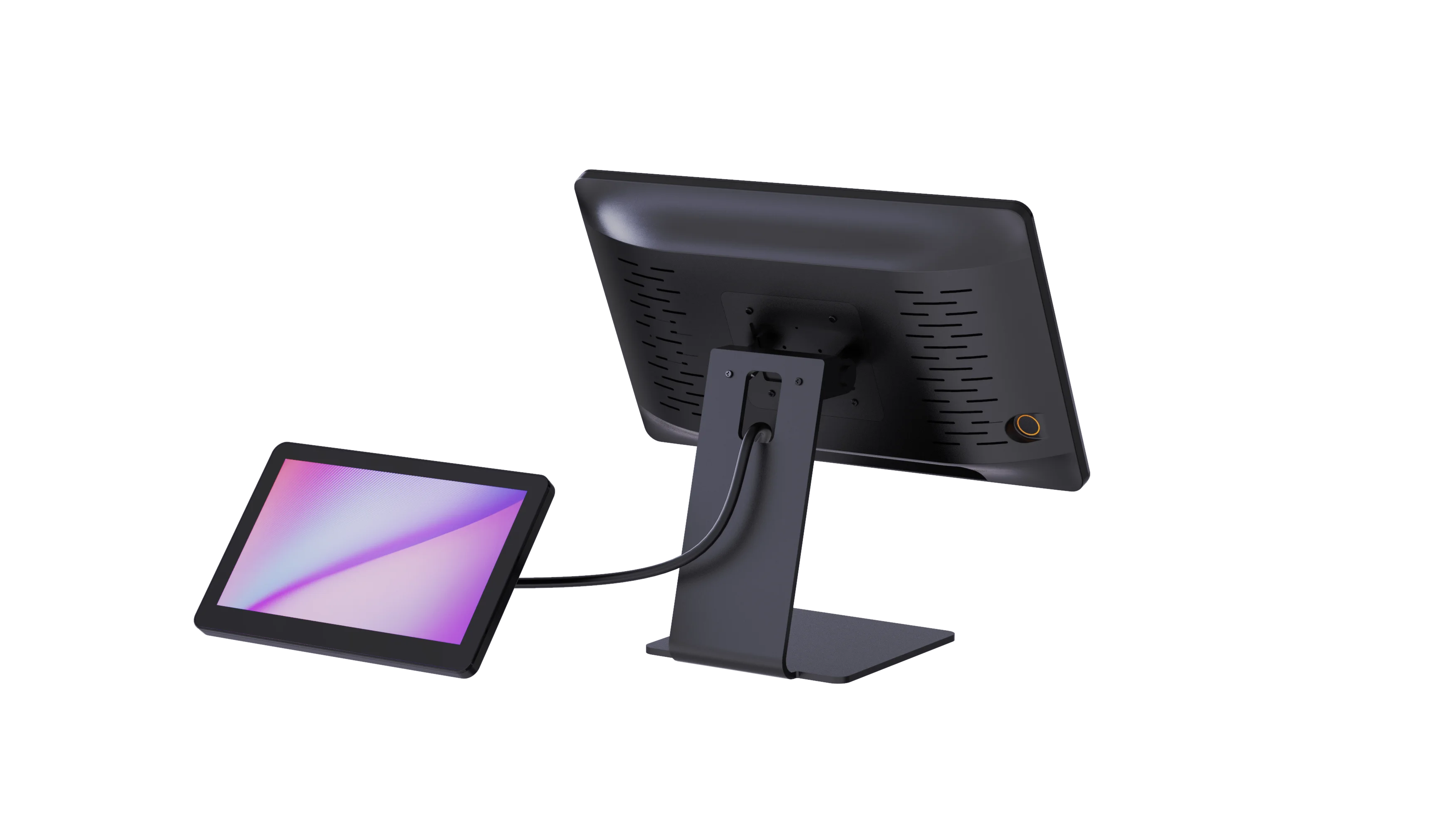 Gmaii dual-screen wall mount capacitive industrial touch monitor food vending payment terminal with android pos machine