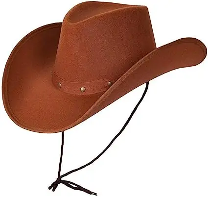 Wicked Costumes Adult Texan Cowboy Hat Brown Fancy Dress Party Accessory Wild Western Country Western Rancher Hats For Men
