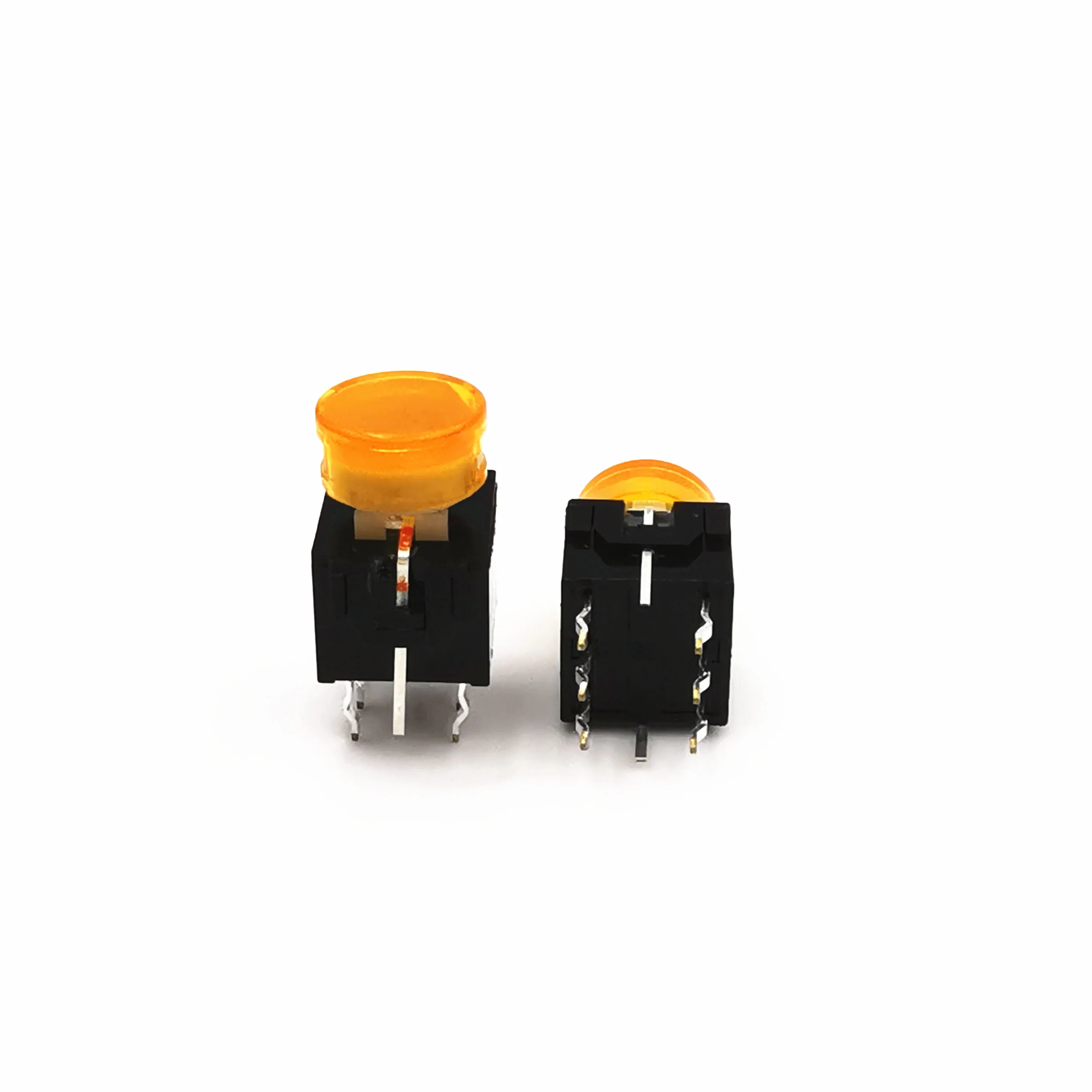 HCNHK Factory Directly Supply  led tactile switch dip 6 pin illuminated tact switch push to lock orange cap