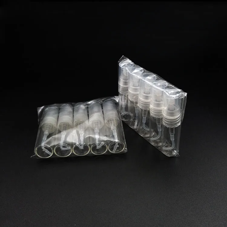 2ml 3ml 5ml 10ml mini clear glass perfume bottle spray press pump perfume filling container