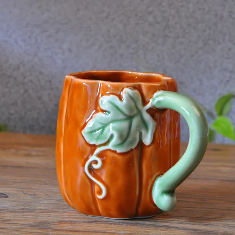 Home Decor Crafts Ornaments Lovely Ceramic Crafts Ceramic Pumpkin Halloween Pumpkin Plate And Jar