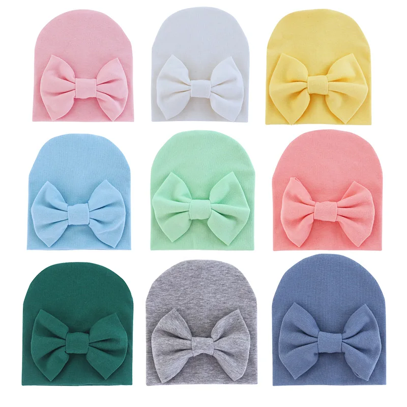 Детская шапка с цветами, Детская шапка-тюрбан для девочек, тканевая повязка на голову с пулями, Шапка-бини для младенцев