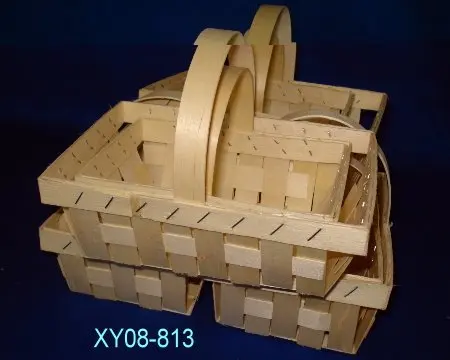 Disposable Wood Fresh Fruit Basket for Strawberry Tomato Apple