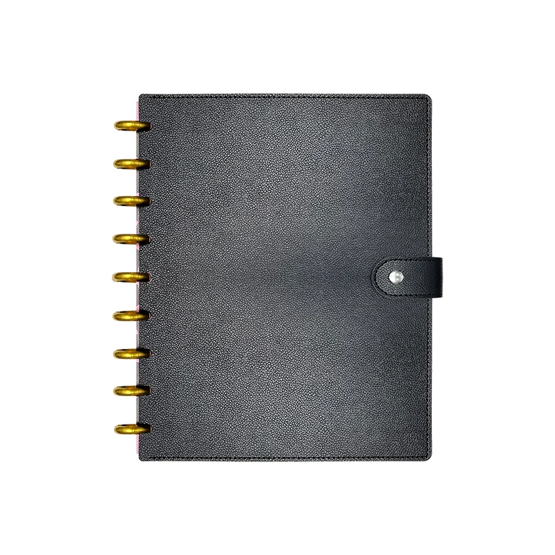 Customized PU Leather Hardcover Diary 2023 Custom logo HP  Classic planner cover with buttons