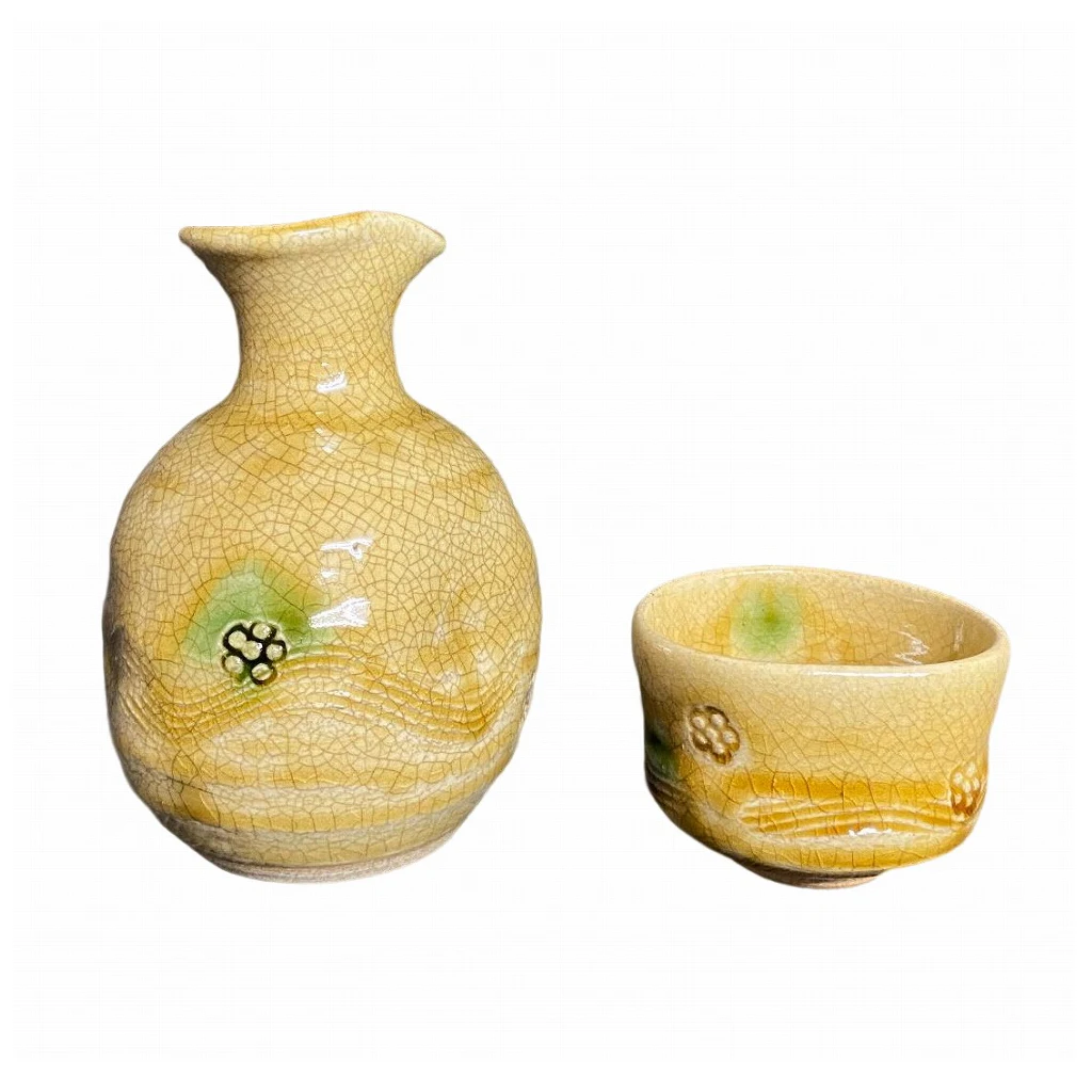 Japanese traditional handmade potteries sake water tea cup set