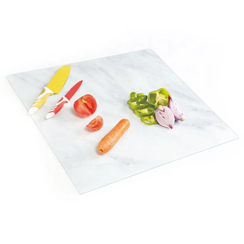 Printing Pattern Toughened Glass Kitchen Chopping Board with Good Price