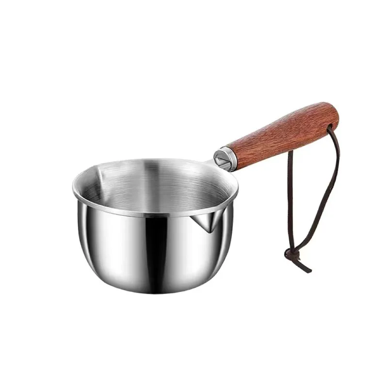 304 316 Stainless Steel Mini Milk Pot Burning Oil Dripping Sauce Special Pot Household Splash Oil Hot Milk Heating Pot