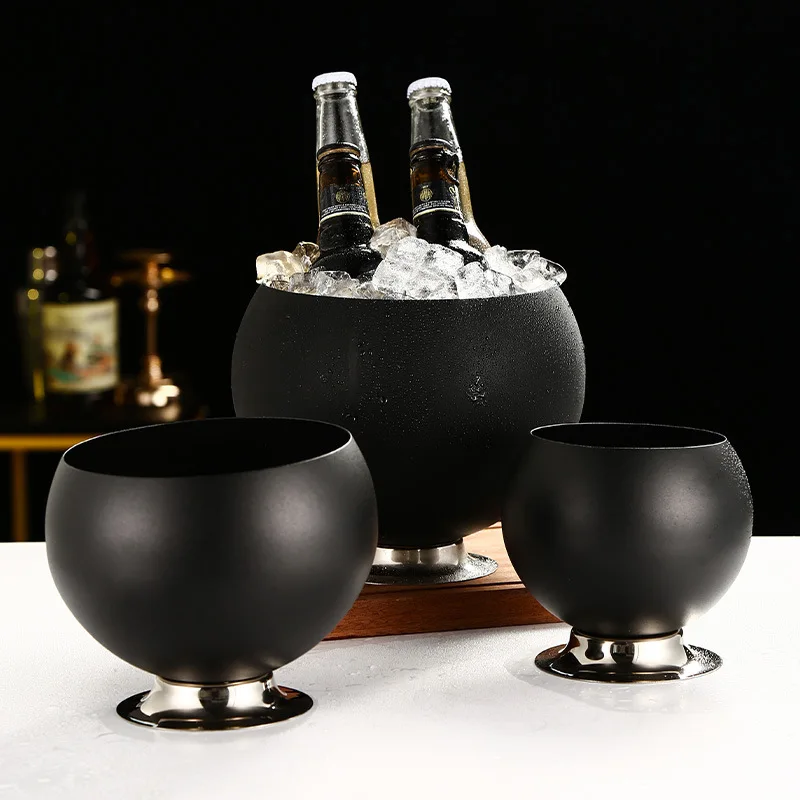 Hot Sale Bridal Party Bar Stuff Retro Party Mirror Disco Ball Shape Ice Bucket Stainless Steel Wine Beer Champagne Cooler