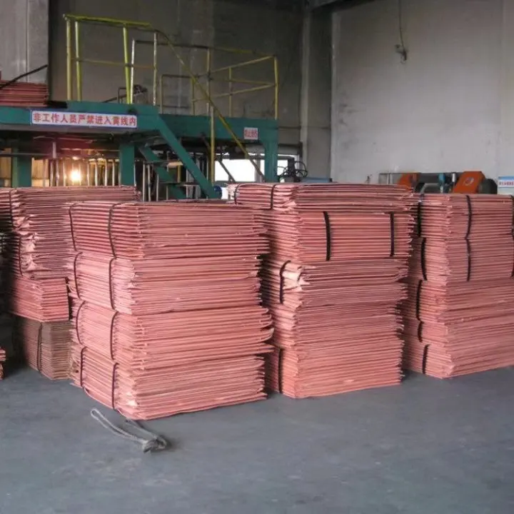 Top Grade Copper Cathode 99.99% Copper Sheet Red Gold Color Copper Cathode for Sale at Cheap Price