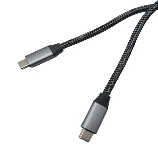 Заводская цена Плетеный usb-кабель E-mark для зарядки и передачи данных usb 3 1 5A 100 Вт кабель c-type c