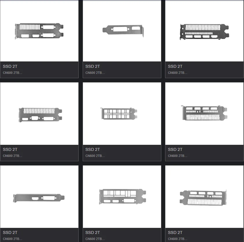 Hot Low Profile Bracket Adapter Dvi Dp Vga Baffle Port For Half Height Full-height Graphic Video Card