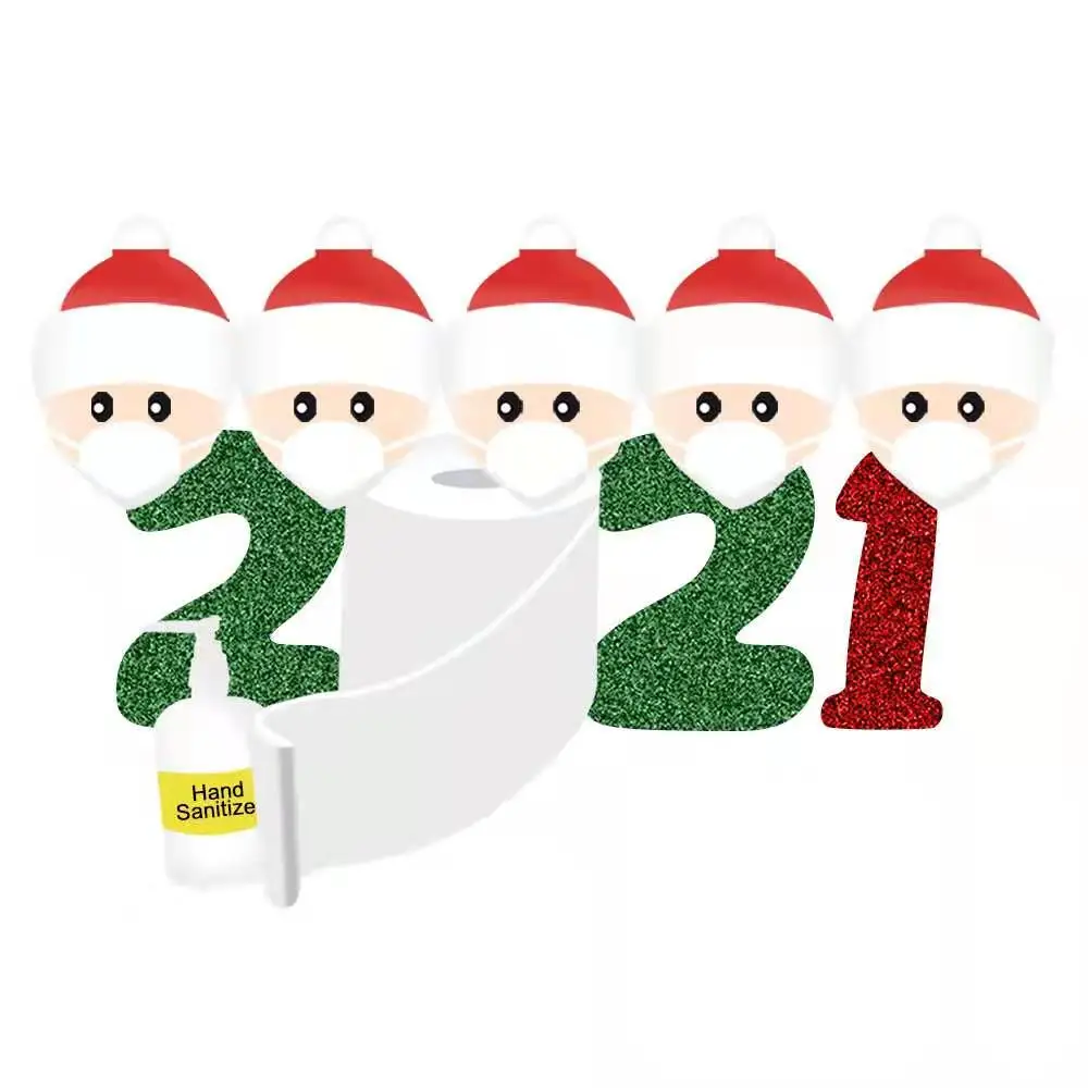 Personalized Survived Family of 5 Ornament 2021 Christmas Holiday Decorations