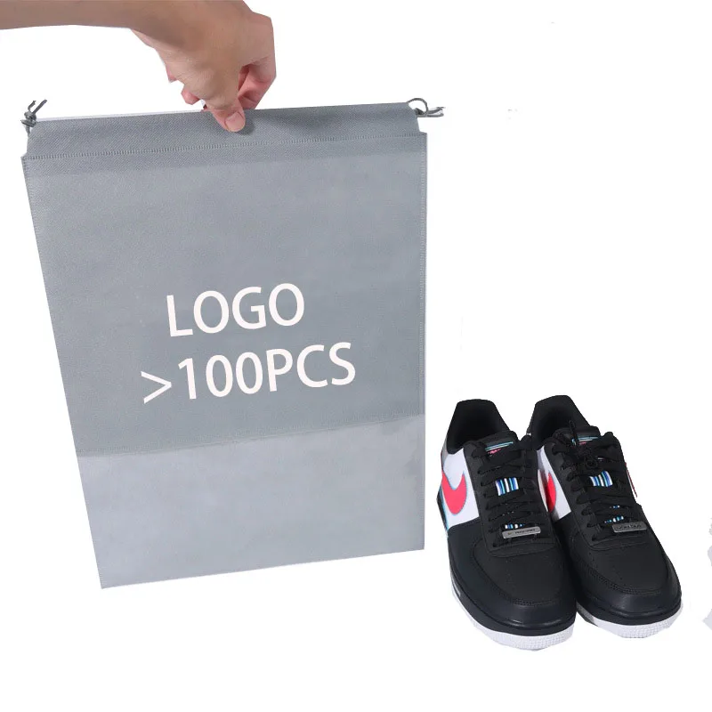 Нетканые Тапочки на шнурке с логотипом под заказ, пылесборник для обуви