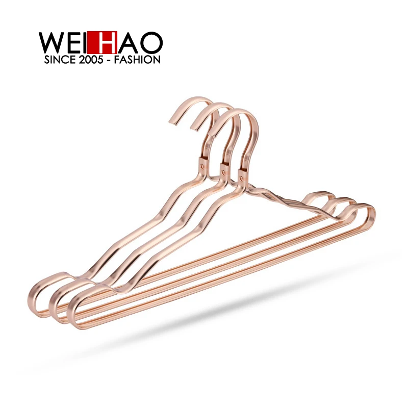Aluminum hanger Factory Supply Alumnio Colgadores Cabide Cloth Hangers Laundry Rack Gold Cabide Clothes Rack Aluminium