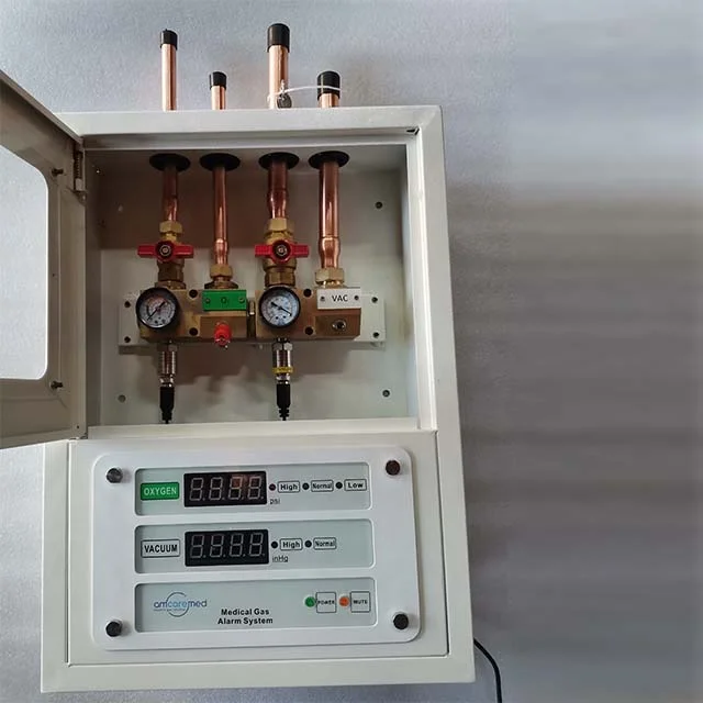 Hospital LED Alarm Valve Combo Unit 2 Gases Medical Zone Valve Box with Alarm for Hospital Medical Gas Pipeline System