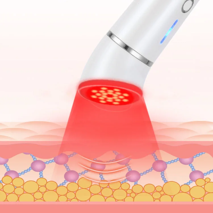 Gift Glass Top head Photon Therapy Skin Smooth Face Anti-aging Led Red Light Lifting Facial Massage Infrared Beauty Device