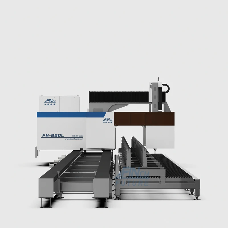 China 12kw 20kw 30kw Cantilever Gantry CW 3 IN 1 Metal Plate Beveling H Beam  Laser Profile Cutting Machine with Max Raycus