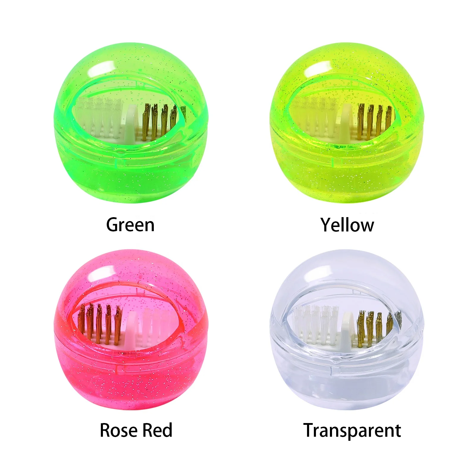 New Ball Nail Drill Bits Cleaning Brush Copper Portable Clean Dust Detachable Nail Brush Manicure Clean Tool