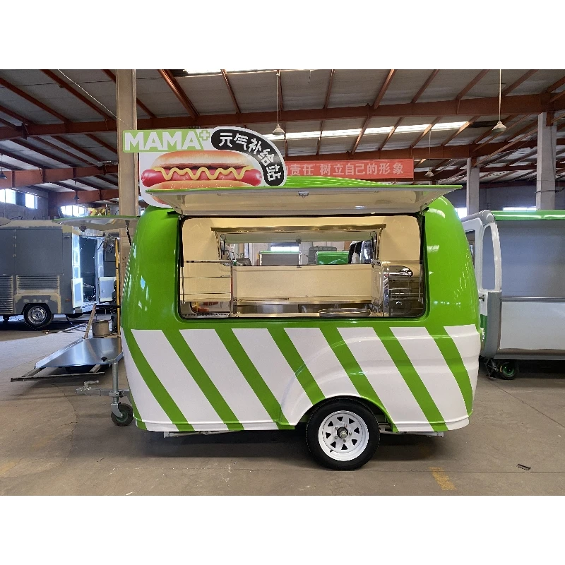 Galvanized Retro Food Truck for Sale Concession Food Trailer Best Designed Mobile Square Food Trailer for Sale in China Chips
