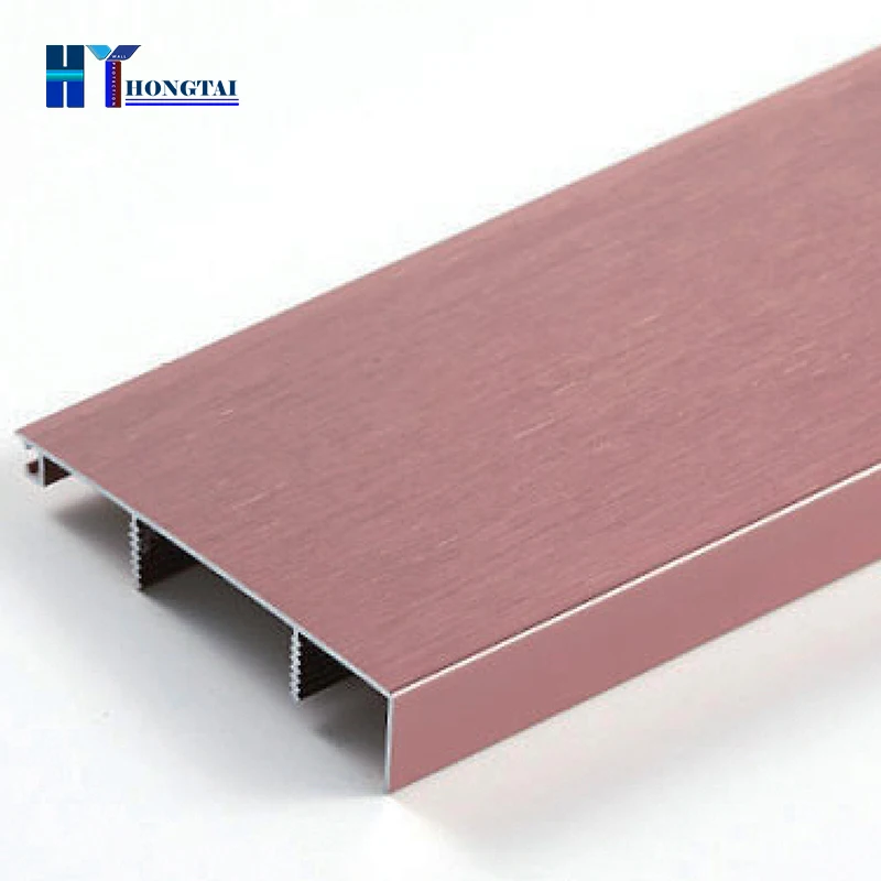 Metal Aluminum Baseboard for wall foot kick line different types of skirting board
