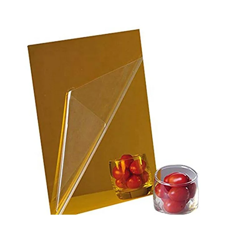 High Quality Golden And Sliver Acrylic Two Ways Mirror PMMA Mirror Sheets For Home Decoration
