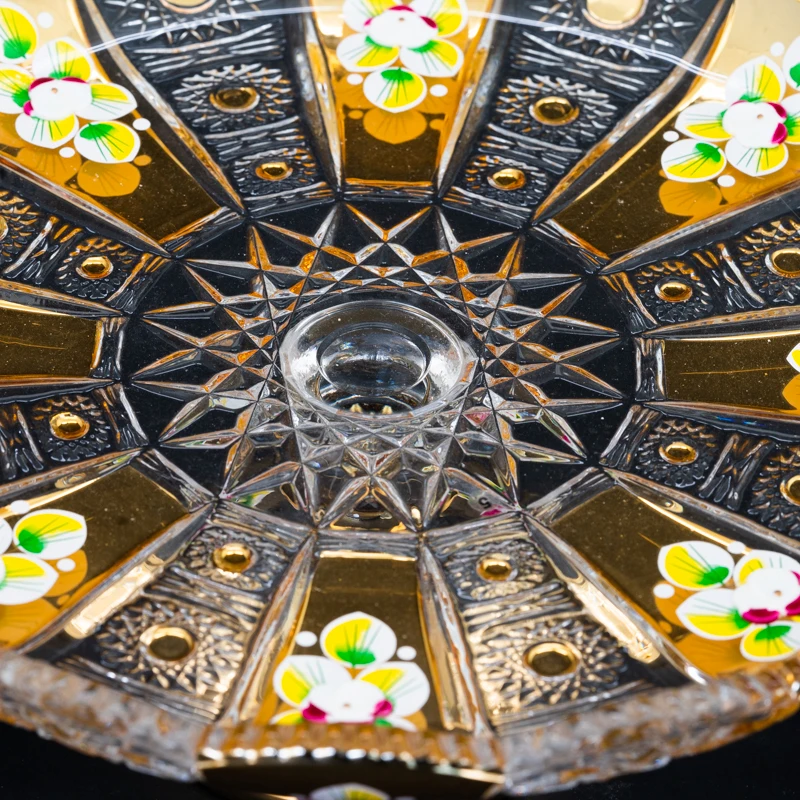 Оптовая продажа декоративное блюдо из хрустального стекла для фруктов компотов