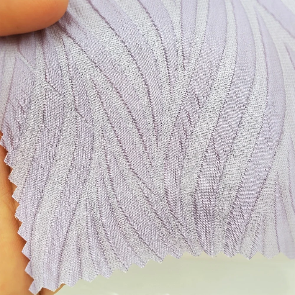 Beautiful Ladies woven 96% Polyester 4% nylon customized Jacquard fabric for Summer