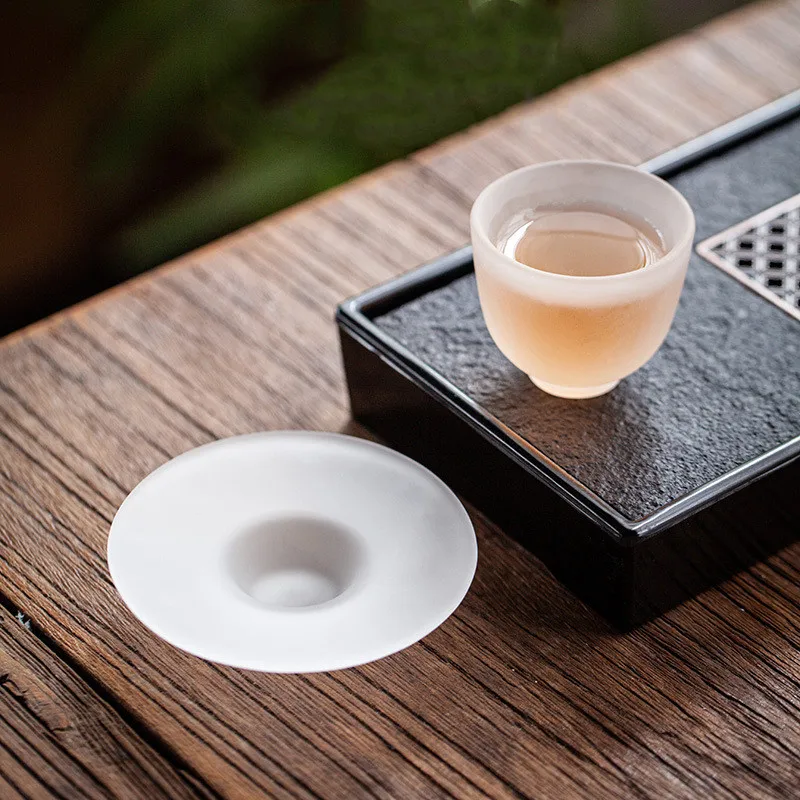 Kung fu tea set small cup Thickened heat resistant tea set with plate Drinking Glasses Tumblers Wholesale Bulk