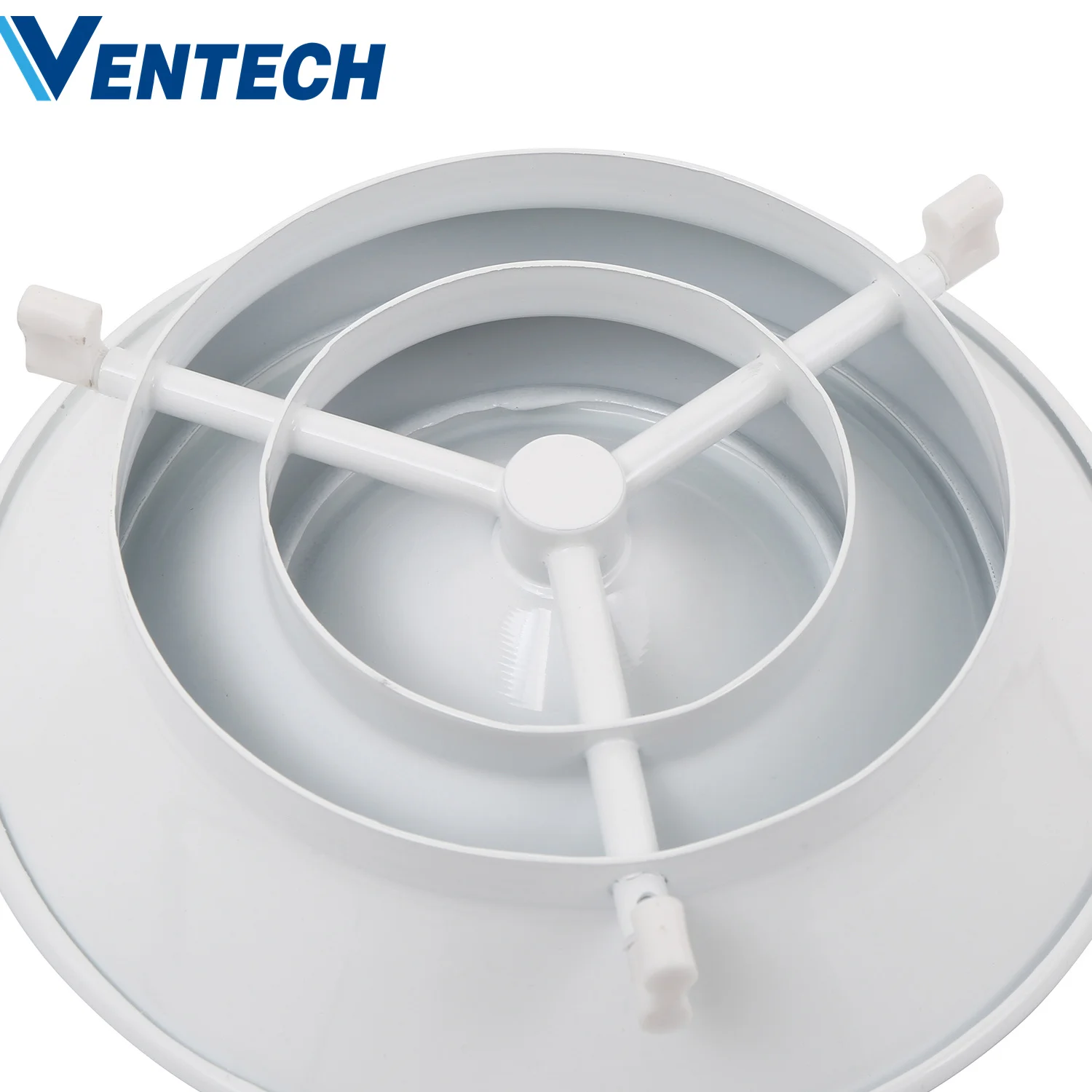 Ventech Hvac System Aluminum Circular Ceiling Air Outlet Diffuser With Plastic Damper