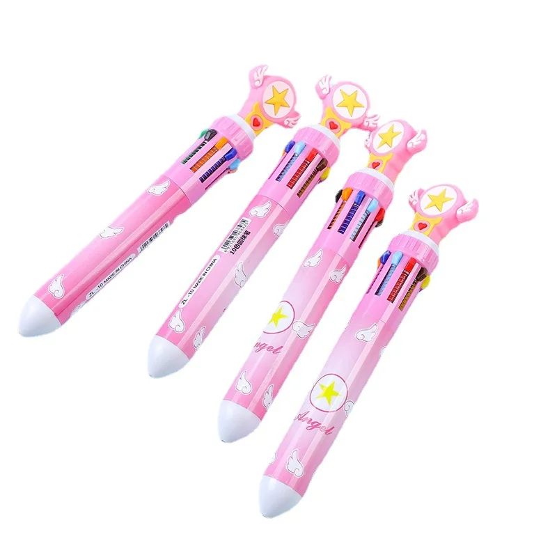 Promotional Gift Custom Logo 10 Color Ball Point Pen with Mechanical Pencil China Ball Pen