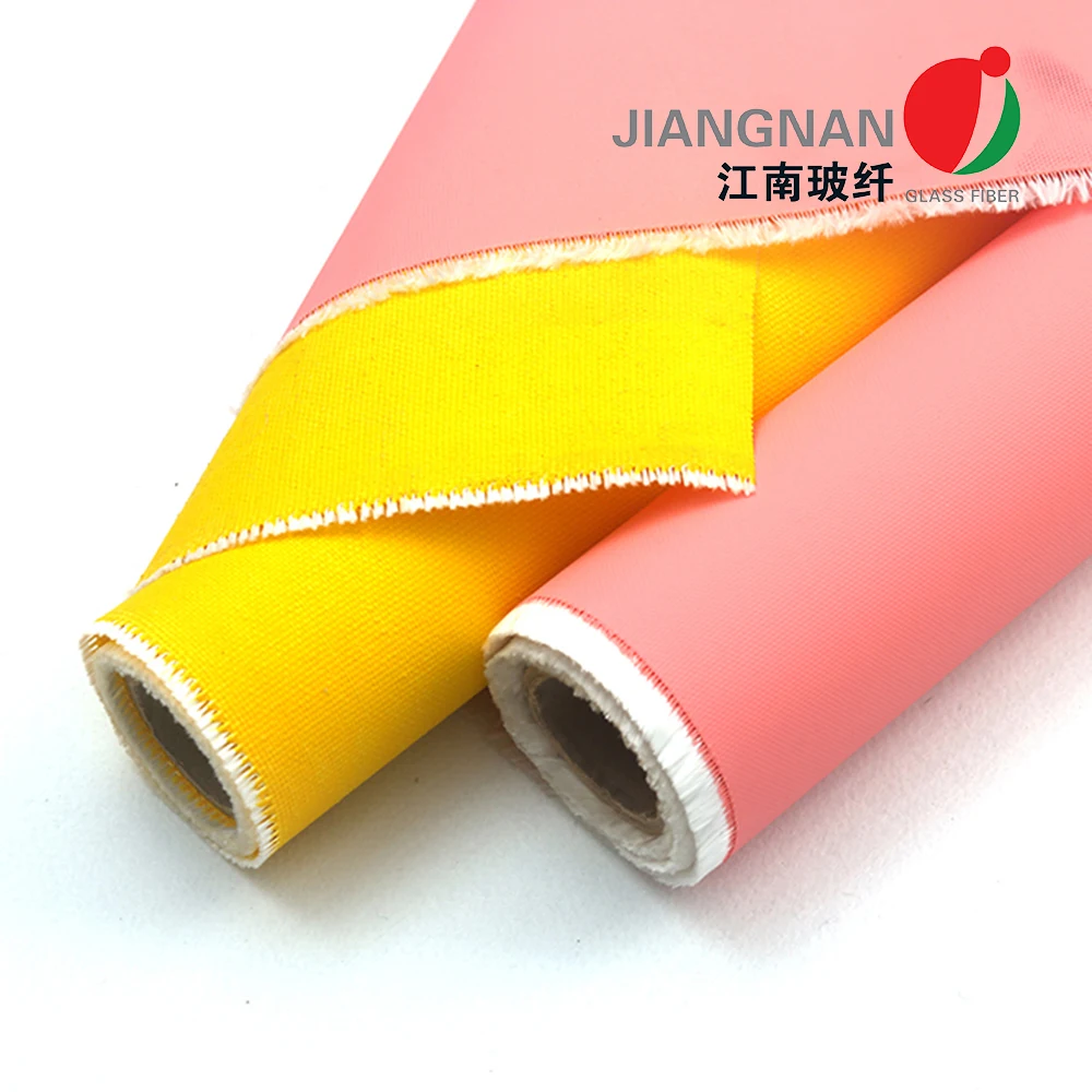 30oz Satin Weave Fiberglass Cloth With Silicone Coating Fiberglass Cloth On One Side