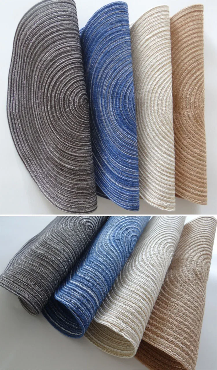 
New Baked Gourmet Background Potholder Cotton Yarn Colorful Nordic Style Home Round Kitchen Dining Table Place Mat 